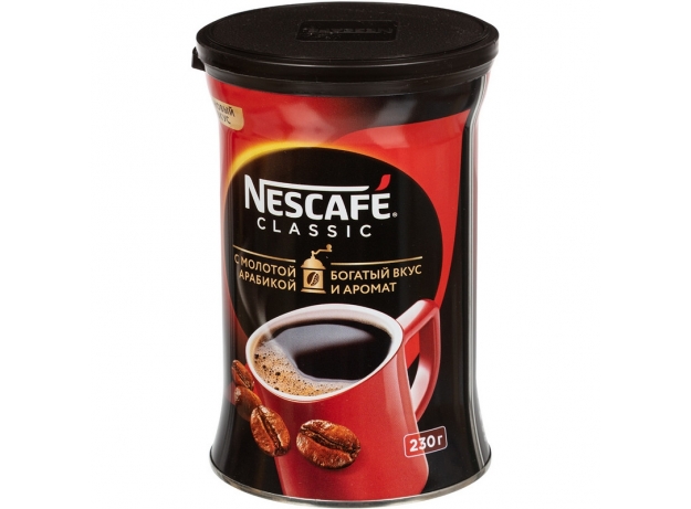Кофе растворимый NESCAFE Classic с молотой арабикой 230 г