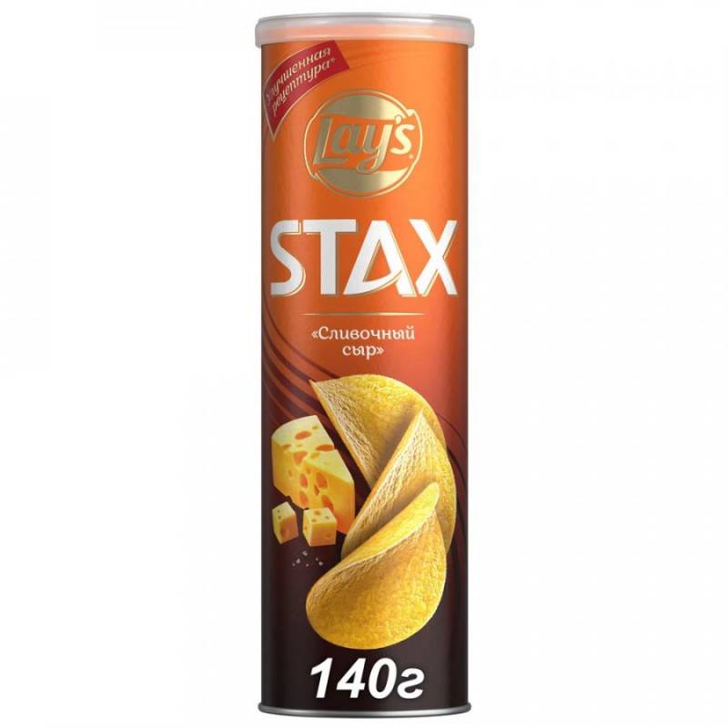 Чипсы LAYS STAX сливочный сыр 140 г