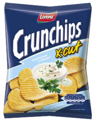 Чипсы CRUNCHIPS X-Cutсметана и специи 75 г