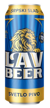 Пиво светлое пастеризованное «ЛАВБИР» 0,45л 5% ж.б.