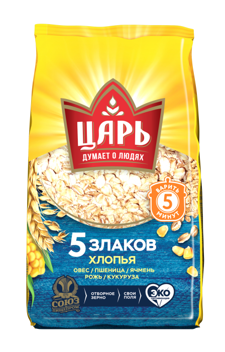 Хлопья ЦАРЬ 5 злаков 400 г