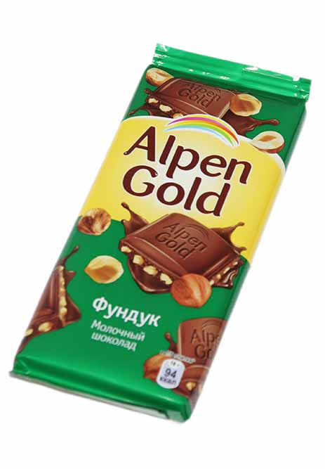 Шоколад ALPEN GOLD молочный с фундуком 80 г