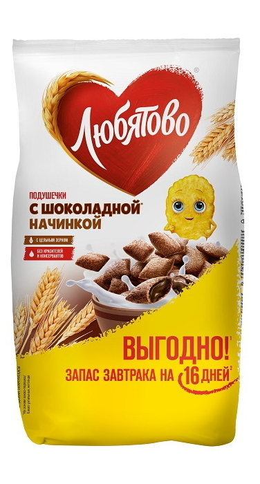 Подушечки ЛЮБЯТОВО шоколадные 500 г