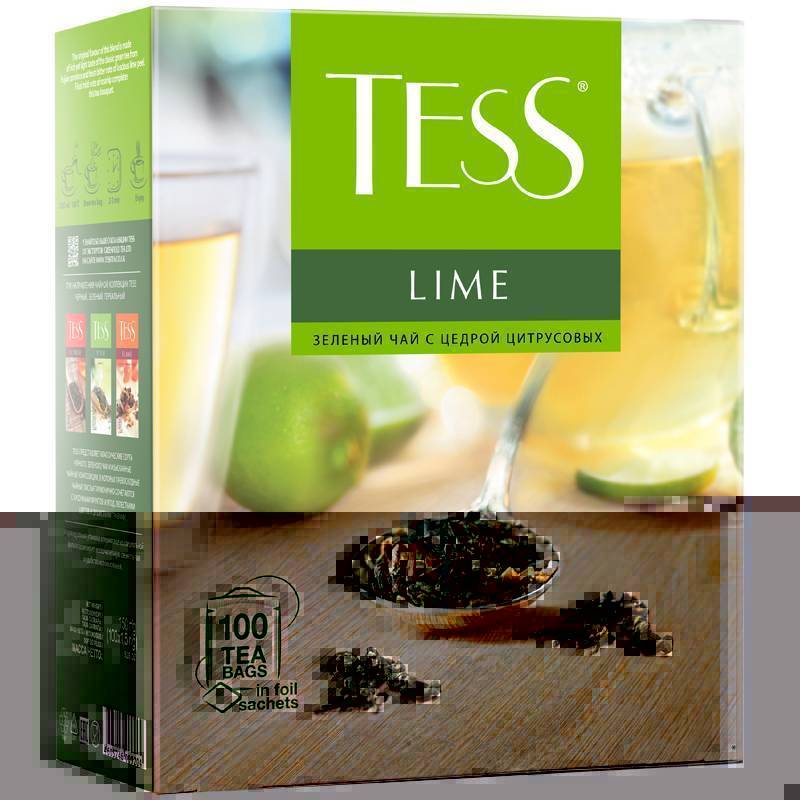 Чай зеленый TESS Lime 100х1,5г