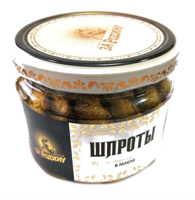 Шпроты ЗА РОДИНУ из балтийской кильки в масле 270 г