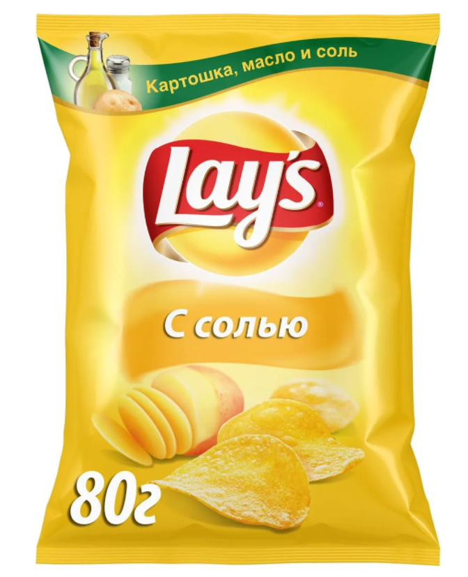 Чипсы Lays картофельные с солью 81г