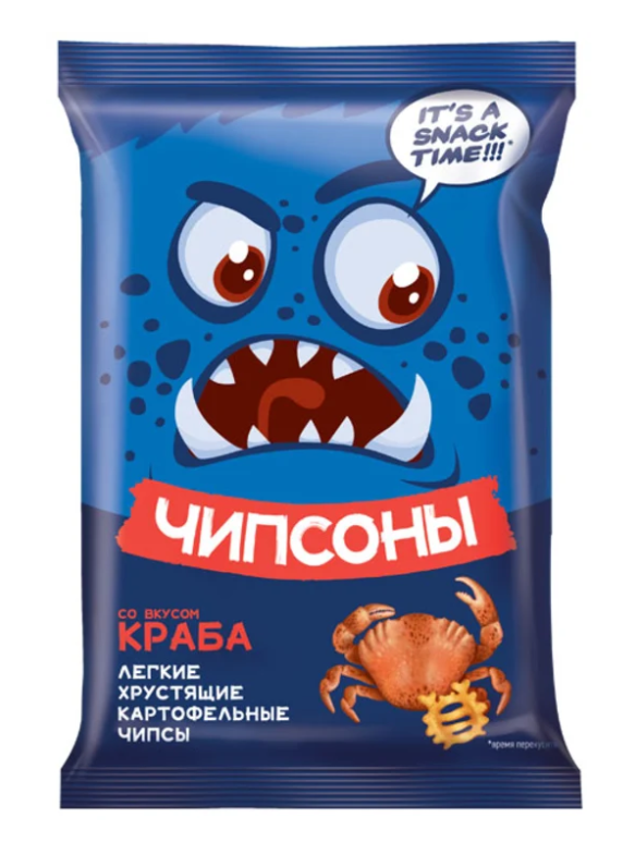 Чипсы ЧИПСОНЫ краб 40 г