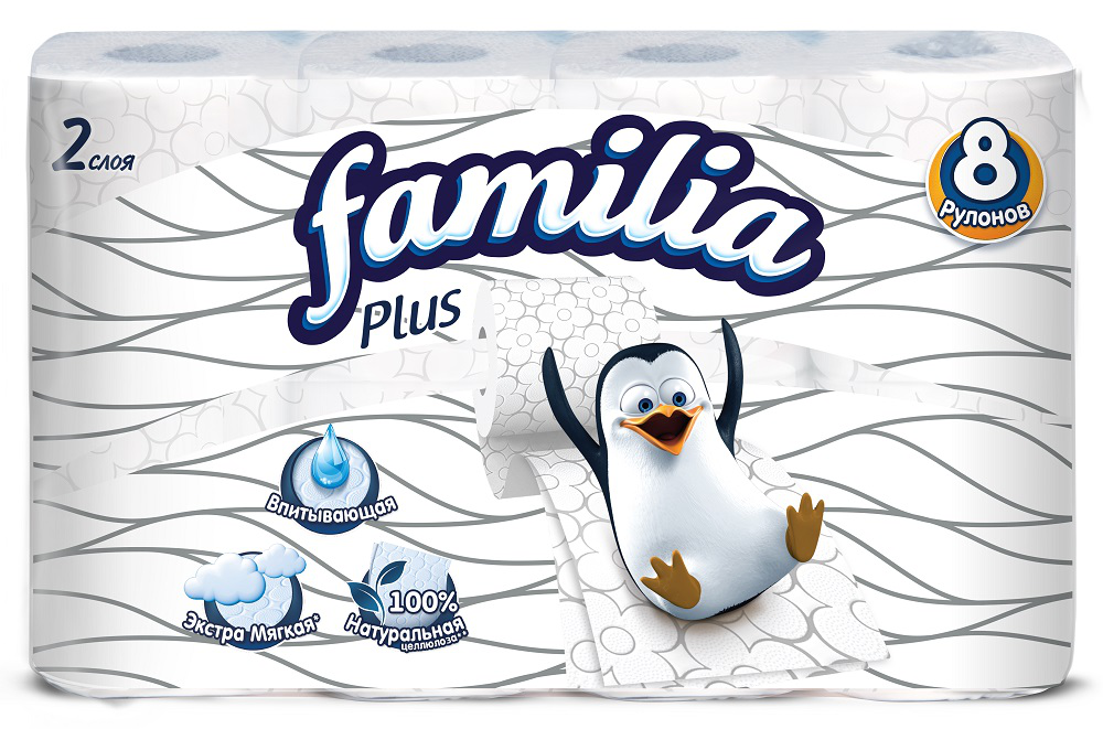 Туалетная бумага Familia 2сл 12рул