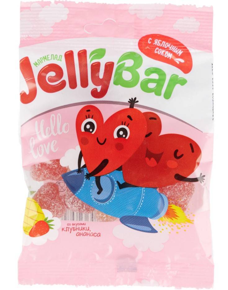 Конфитрейд LOVE JELLYBAR Мармелад жевательный 6/15, 65г.