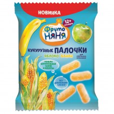 Кукурузные палочки ФРУТО НЯНЯ яблоко-банан 20 г