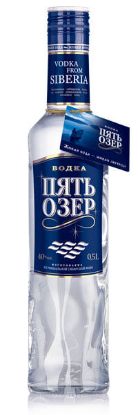 Водка ПЯТЬ ОЗЕР 0,5л 40%