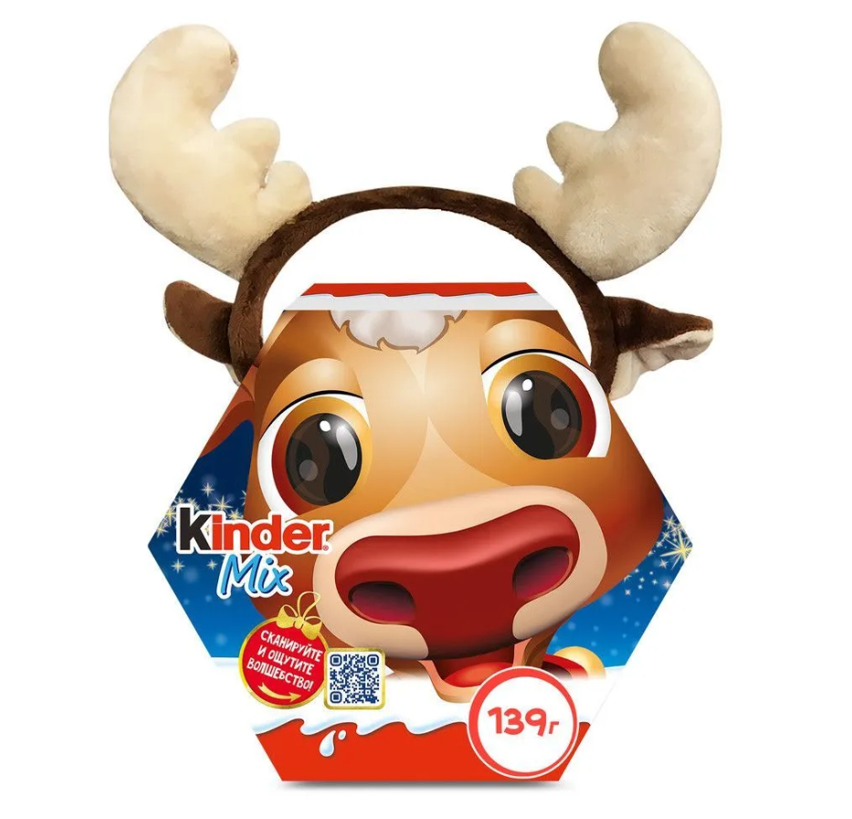 Новогодний набор Kinder Киндер Mix, Ободок Олень, 139г