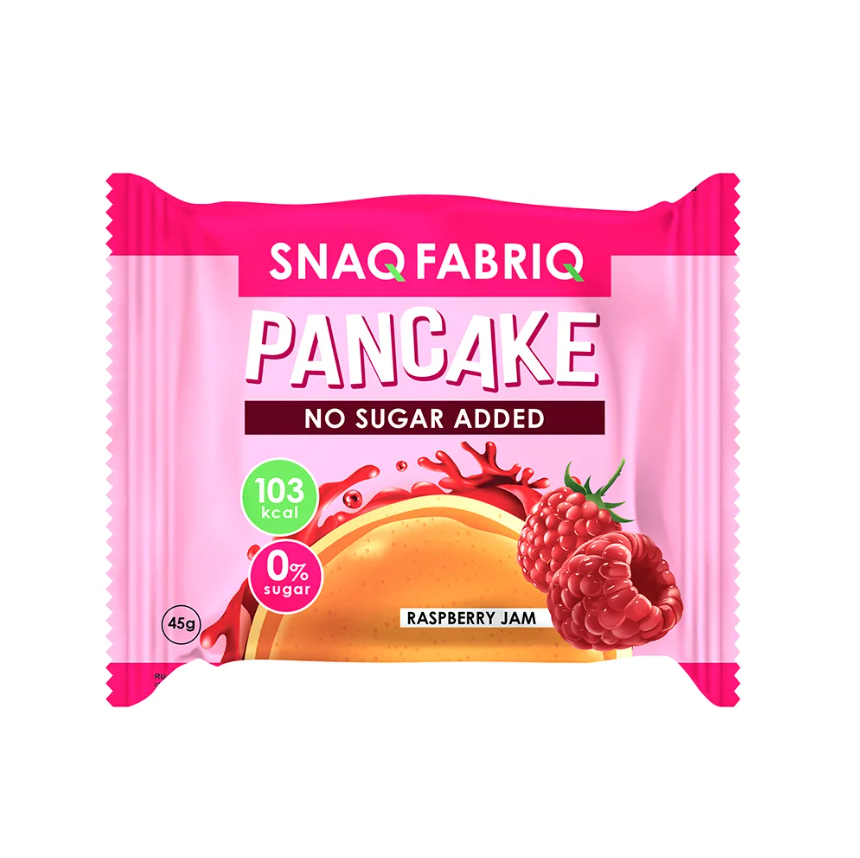 Панкейк неглазированный с начинкой Малиновый джем, TM SNAQ FABRIQ 45г