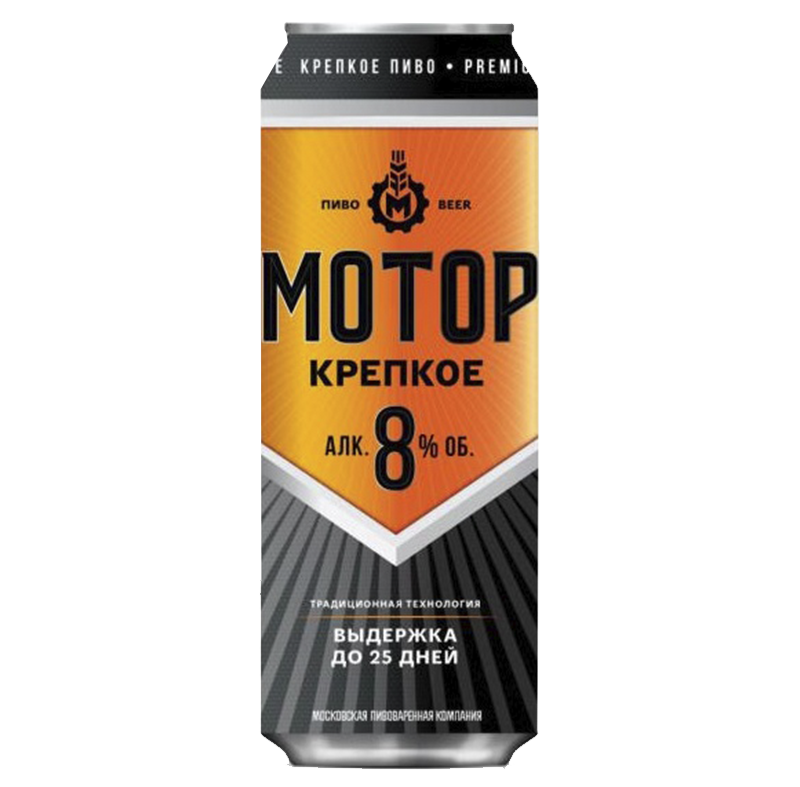 Пиво МОТОР КРЕПКОЕ светл. ж/б 0,43л