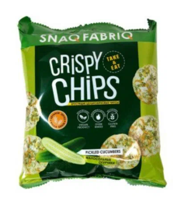 Чипсы цельнозерновые со вкусом Малосольный огурчик SNAQ FABRIQ 50г