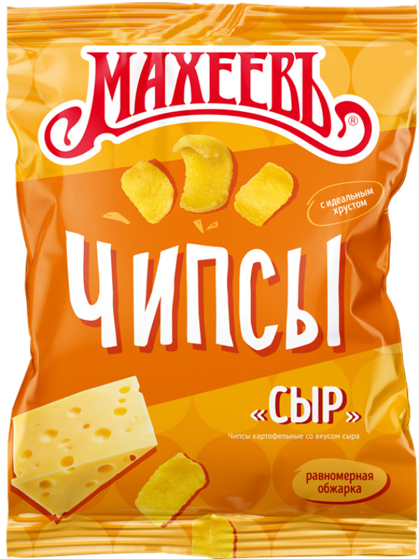 Чипсы МАХЕЕВЪ со вкусом сыра 80 г