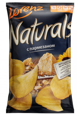 Чипсы LORENZ Naturals с пармезаном 100 г