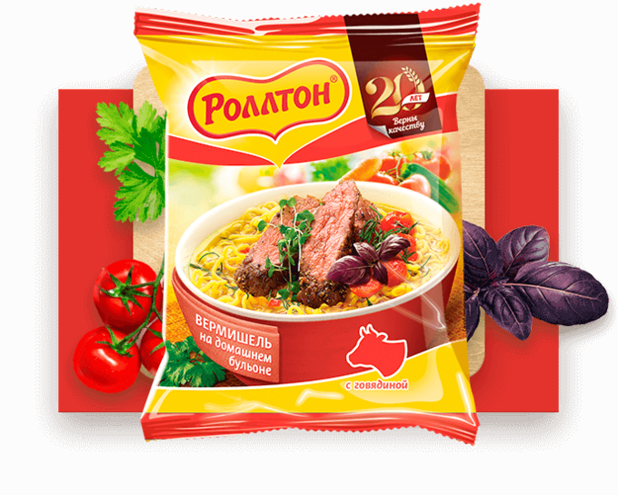 РОЛЛТОН Вермишель со вкусом говядины 60г