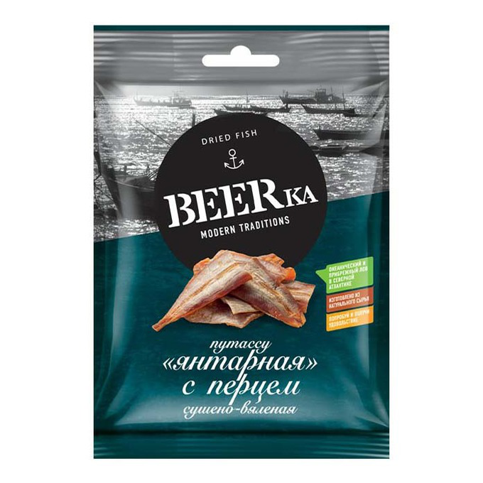 Рыбка сушеная BEERKA янтарная с перцем 40 г