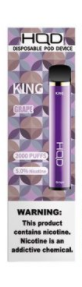 Электронная сигарета HQD King Grape (виноград) 2000 затяжек