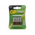 Батарейка GP Super ААА щелочная 4 шт.
