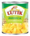 Ананасы LUTIK кусочками в сиропе 560 г