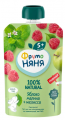 Пюре фруктовое ФРУТОНЯНЯ яблоко, малина + мелисса 90 г