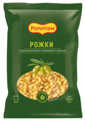 Макаронные изделия РОЛЛТОН рожки с добавлением оливкового масла 400 г