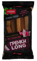 Гренки ГРЕНКОВЪ Long ржано-пшеничные с чесноком 100 г
