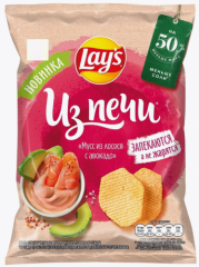 Чипсы LAYS Из печи мусс из лосося и авокадо 81 г