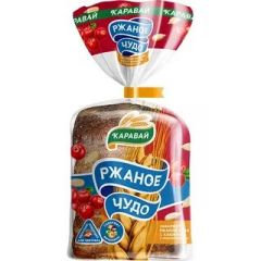 Хлеб КАРАВАЙ Ржаное чудо с клюквой и семенами подсолнечника нарезка 300 г