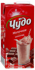 Молочный коктейль ЧУДО Молочное  шоколад 960 мл 2%