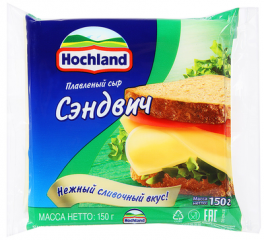 Сыр HOCHLAND Сэндвич плавленый 150 г 45%