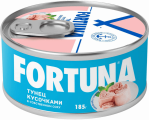 Тунец FORTUNA кусочками в собственном соку 185 г