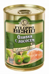 Оливки FILIPPO BERIO с лососем 300 г