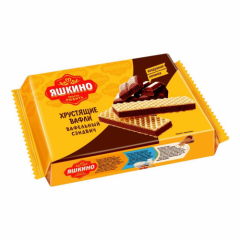 Вафли ЯШКИНО сэндвич с какао и молочной начинкой 180 г