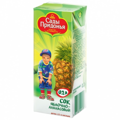 Сады Придонья Сок яблочно-ананасовый 6+ мес. уп. 200мл 0.2