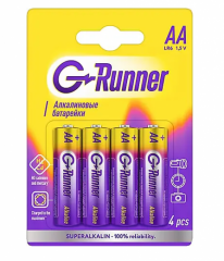 Батарейка G-RUNNER AA/LR6 алкалиновая 4 шт.