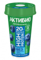 Напиток кисломолочный АКТИБИО High Protein со вкусом голубики высокобелковый безлактозный 190 г 1.5%