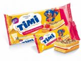 Пирожное TIMI бисквитное с малиной и сливками 330 г