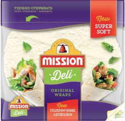 Лепешки MISSION Deli пшеничные оригинальные 250 г