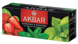 Чай черный AKBAR Клубника и базилик 25х1,5 г