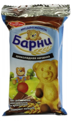 Пирожное МЕДВЕЖОНОК БАРНИ бисквитное с шоколадной начинкой 30 г