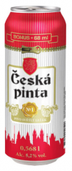 Пиво светлое Ческа пинта №1 5,2% 0,568л ж/б