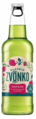 Напиток ZVONKO Classic Тархун с клубникой и мятой среднегазированный 0.4 л