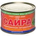 Сайра ПРИМРЫБСНАБ тихоокеанская натуральная с добавлением масла 250 г