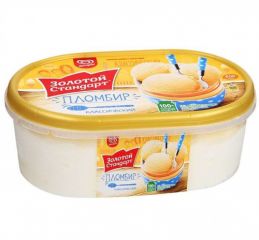 Мороженое ЗОЛОТОЙ СТАНДАРТ Пломбир классический 500 г 12%