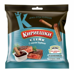 Сухарики КИРИЕШКИ ржаные стейк с соусом барбекью 85 г