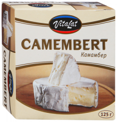 Сыр VITALAT Camembert с белой плесенью 125 г 45%