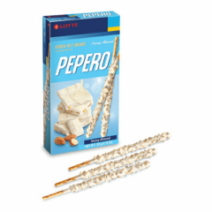 Печенье LOTTE Pepero Snowy Almond соломка в белой глазури с миндалем 32 г